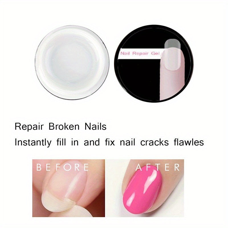 5 Pcs Instant Nail Gel - Protects Cracked Natural Nails - Nail Gel Kit For Emergencies