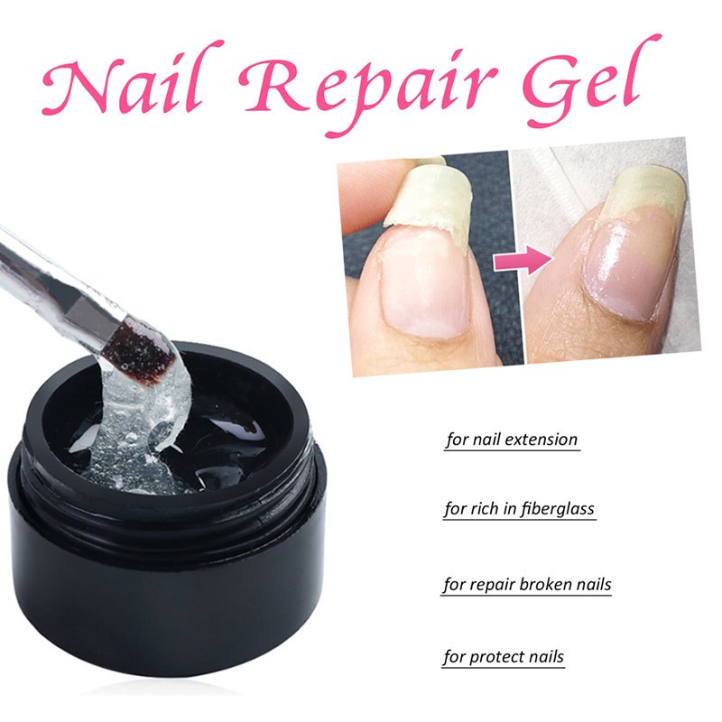 5 Pcs Instant Nail Gel - Protects Cracked Natural Nails - Nail Gel Kit For Emergencies