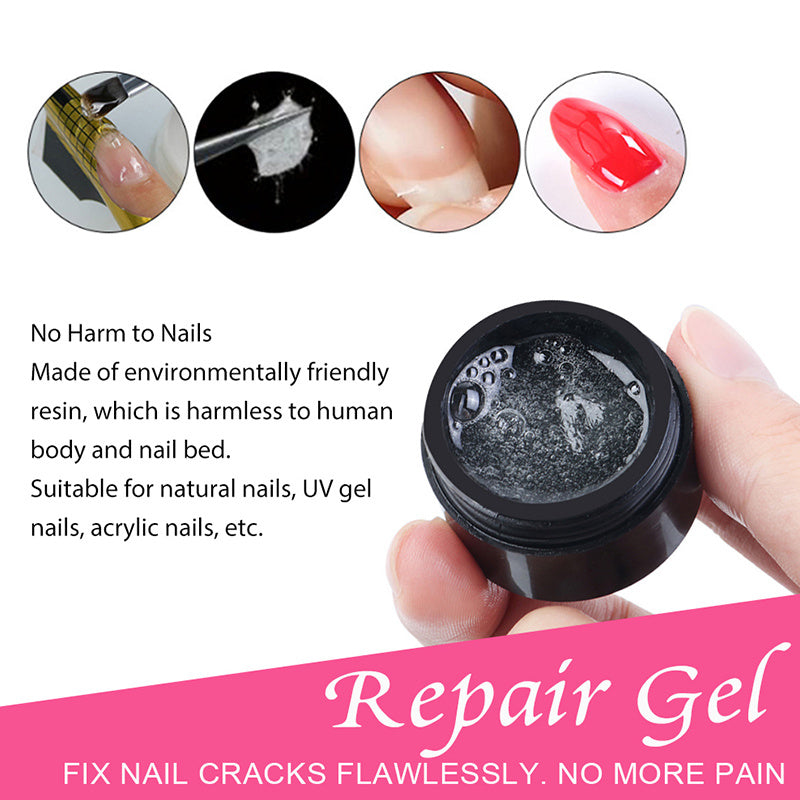 5 Pcs Instant Nail Gel - Protects Cracked Natural Nails - Nail Gel Kit For Emergencies