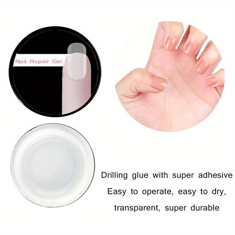 5 Pcs Instant Nail Gel - Protects Cracked Natural Nails - Nail Gel Kit For Emergencies
