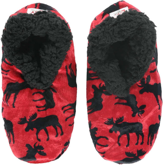Fuzzy Feet Slipper Socks for Women, Cute Fleece-Lined House Slippers, Non-Skid Slipper Socks