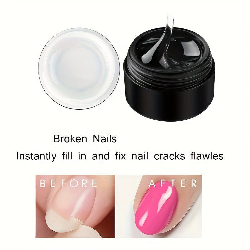 5 Pcs Instant Nail Gel - Protects Cracked Natural Nails - Nail Gel Kit For Emergencies