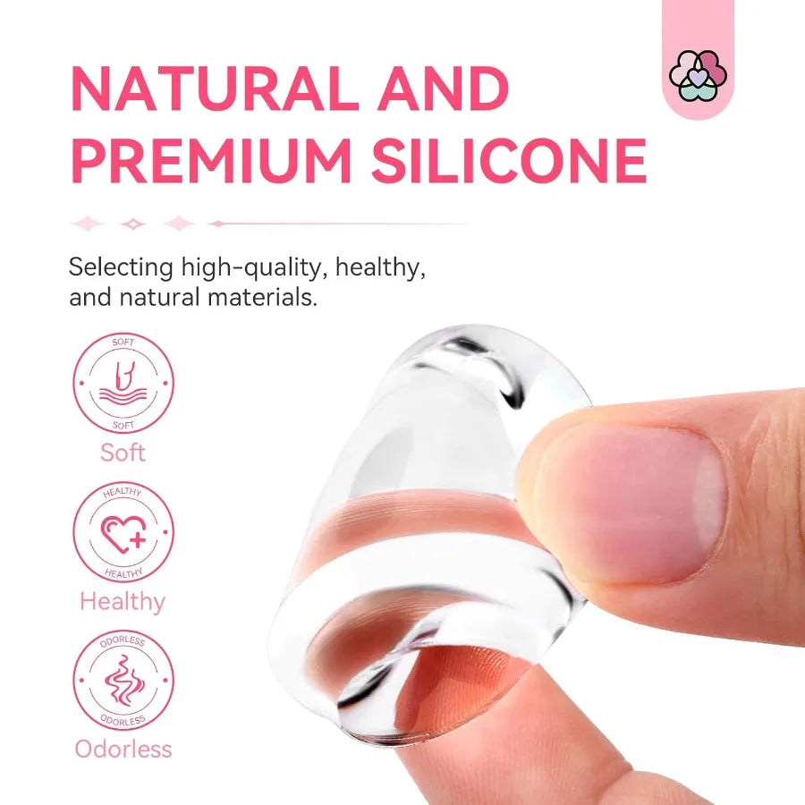 French Tip Nail Stamp 4PCS Nail Art Stamper Kit Clear Silicone Nails Stamping Long Short Jelly Stamper with Scrapers Nails Stam