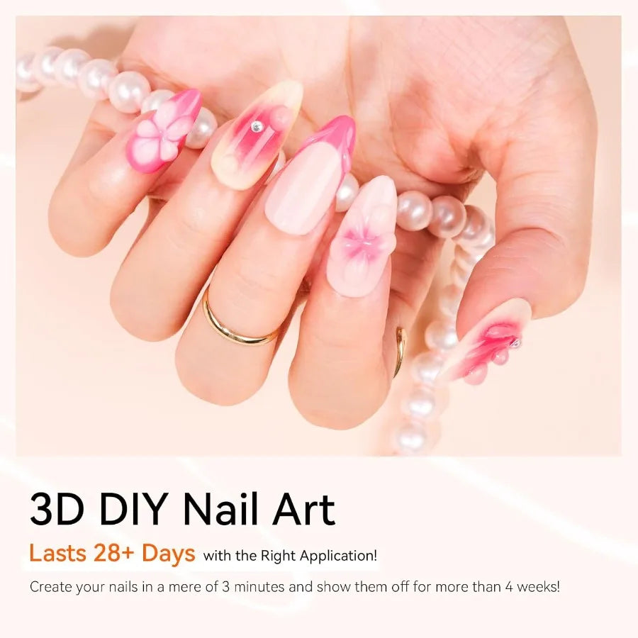3D Nail Gel Nail Art Sculpting Gel Nail Glue 15g No Wipe Clear Gel Polish for Nail Designs DIY Nail Art for Drawing Molding Scu