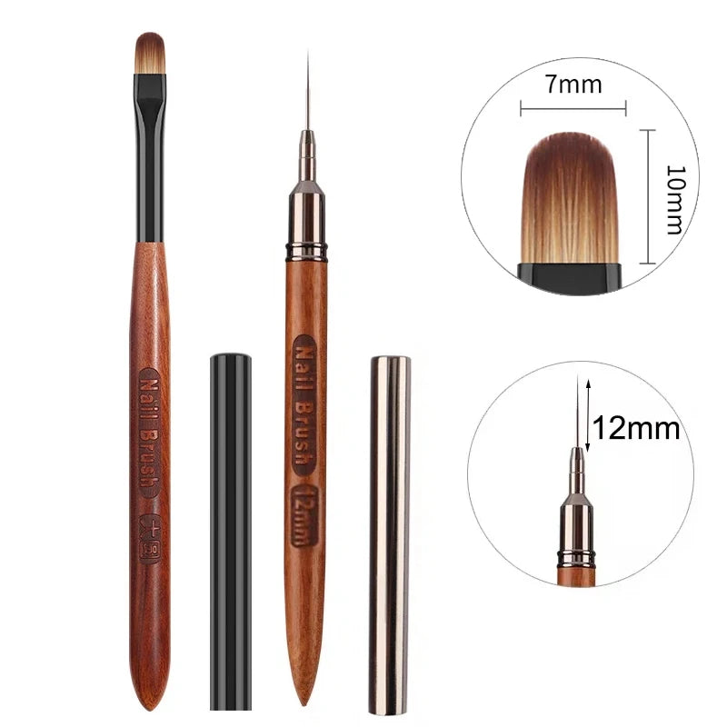 Nail Glue Phototherapy Pen UV Gel Brush Pen Acrylic Brush Professionnal Nail Art Brushes Painting Drawing Brush Manicure Tools