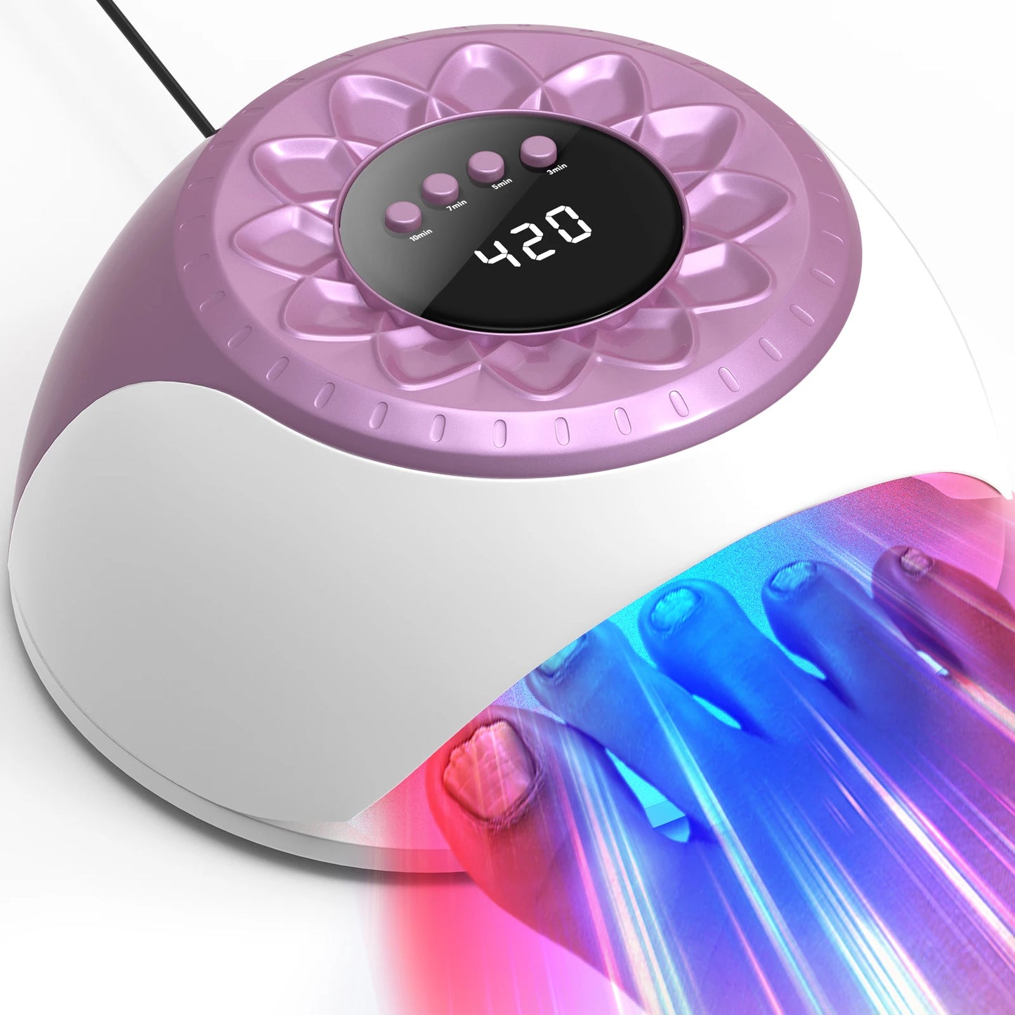20W Nail Fungus Laser Therapy Device Intelligent Sensor&Digital Display 42pcs*650nm+15pcs*470nm Nail Fungus Remover Nail Care