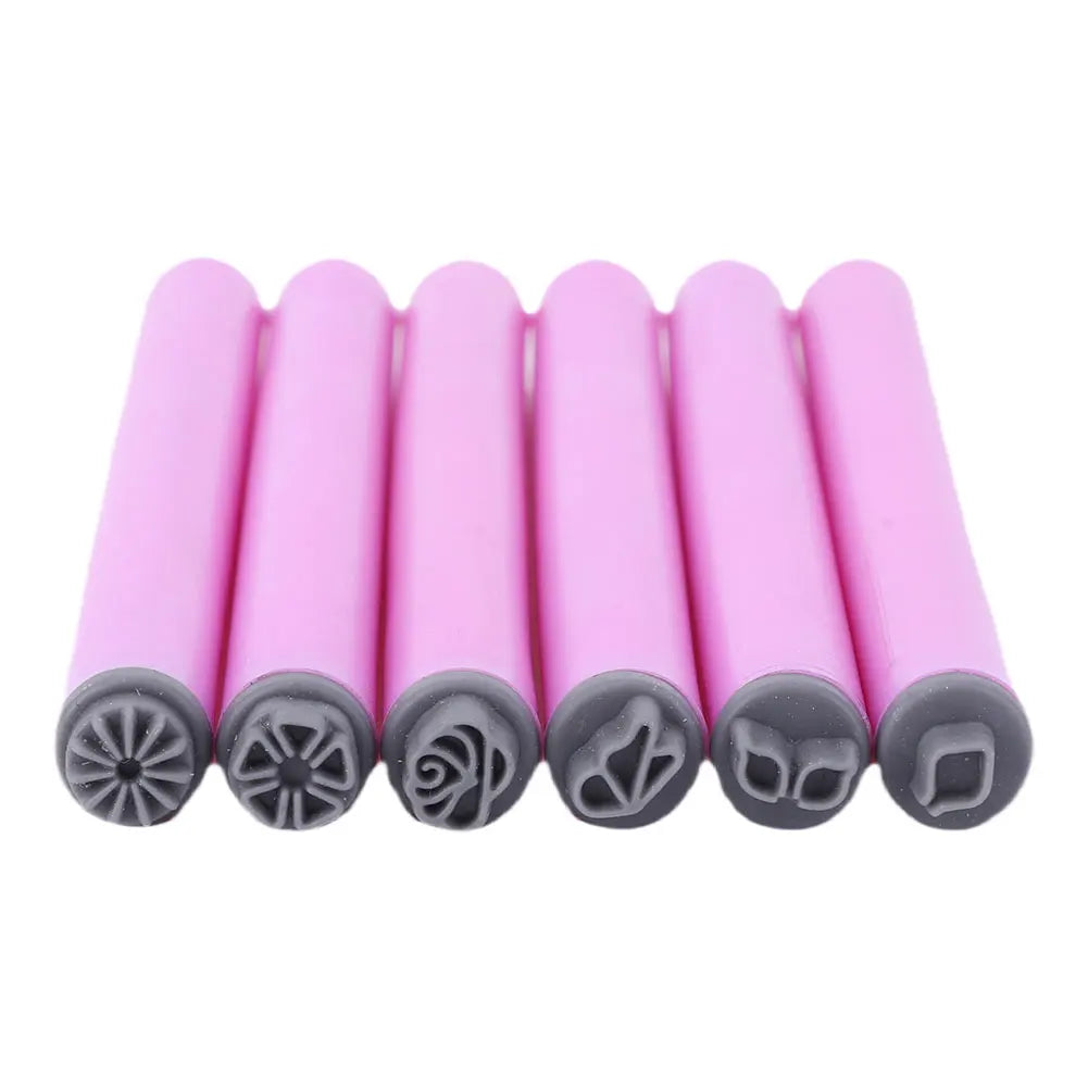 6PCS Professional Nail Art Dotting Brush Nail Art Stamp Pen Set Flower Painting Drawing Manicure Tools Nail Graffiti Pen