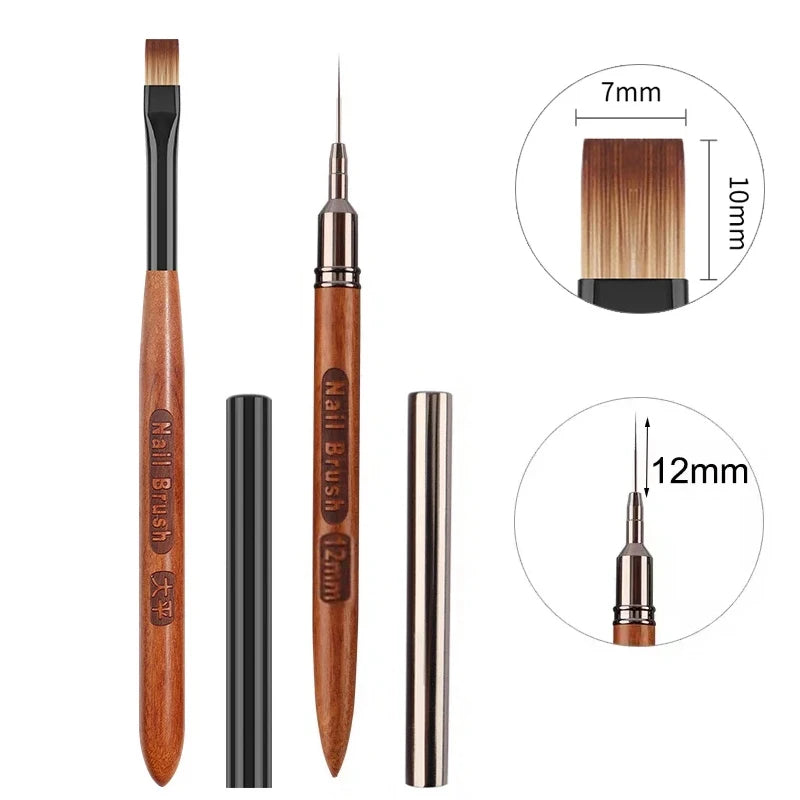 Nail Glue Phototherapy Pen UV Gel Brush Pen Acrylic Brush Professionnal Nail Art Brushes Painting Drawing Brush Manicure Tools