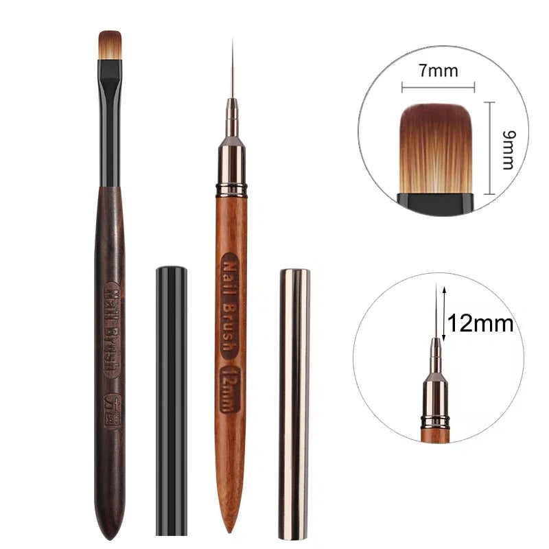 Nail Glue Phototherapy Pen UV Gel Brush Pen Acrylic Brush Professionnal Nail Art Brushes Painting Drawing Brush Manicure Tools
