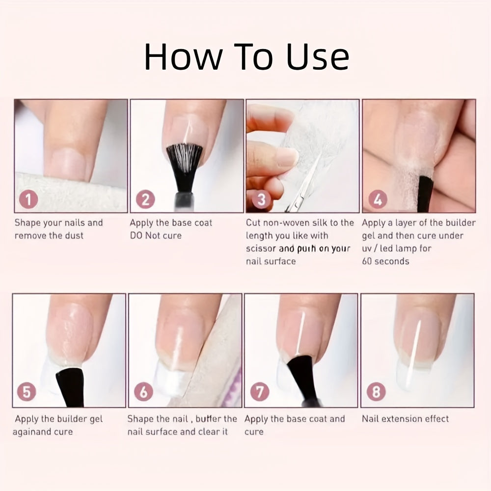 5 Pcs Instant Nail Gel - Protects Cracked Natural Nails - Nail Gel Kit For Emergencies