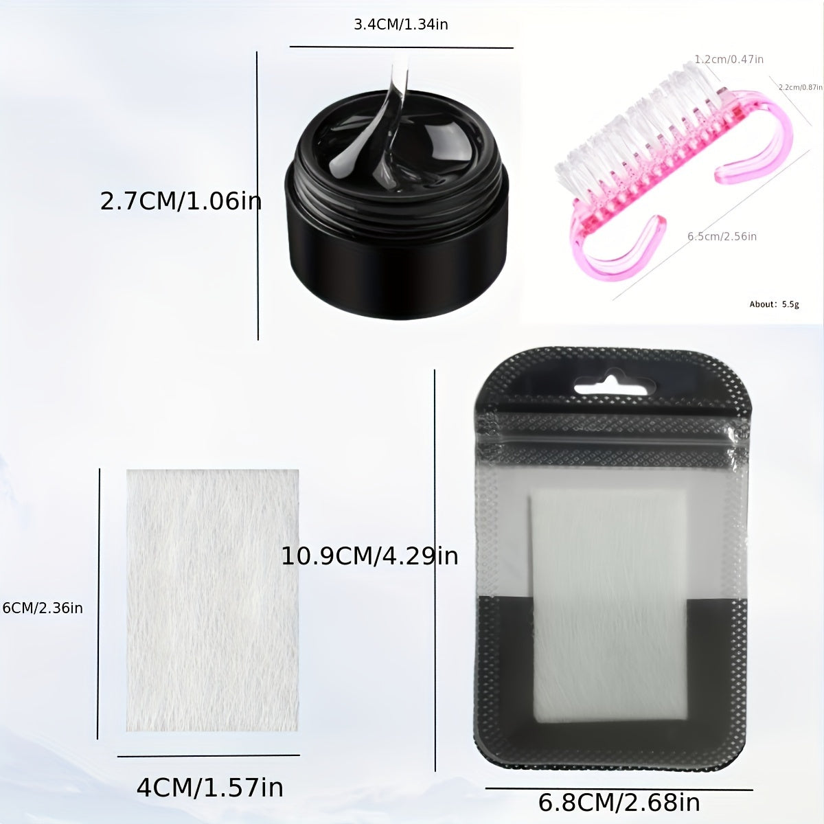 5 Pcs Instant Nail Gel - Protects Cracked Natural Nails - Nail Gel Kit For Emergencies