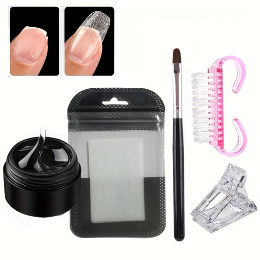 5 Pcs Instant Nail Gel - Protects Cracked Natural Nails - Nail Gel Kit For Emergencies